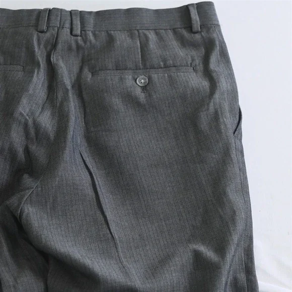 Beverly Hills Polo Club 42S 32x28 Gray Striped Mens Jacket Pants Suit
